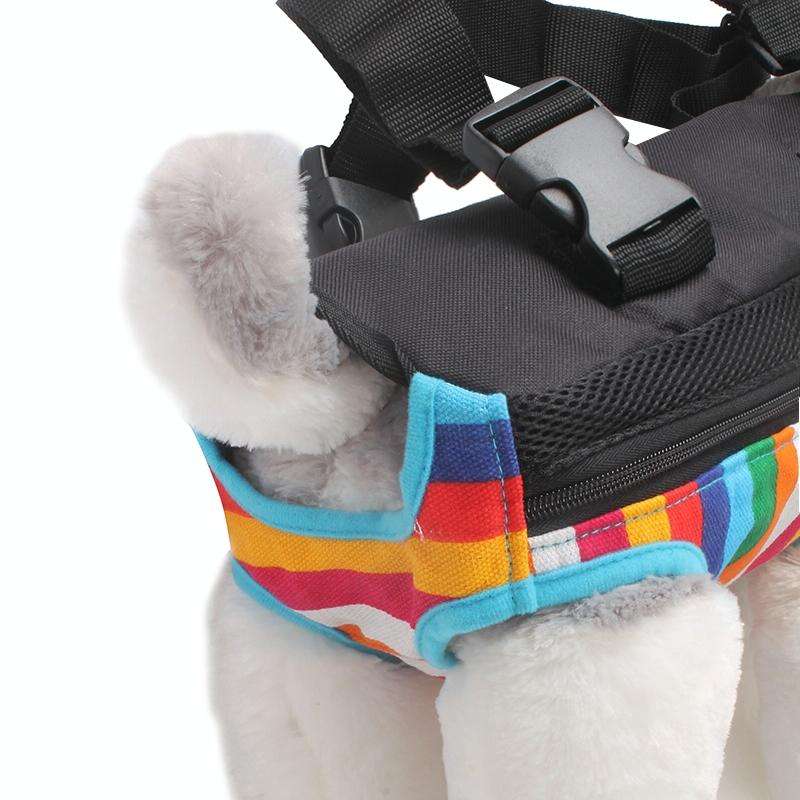 Traveling Portable Pet Chest Backpack Pet Carrier Bag, Size:S(Rainbow striped)