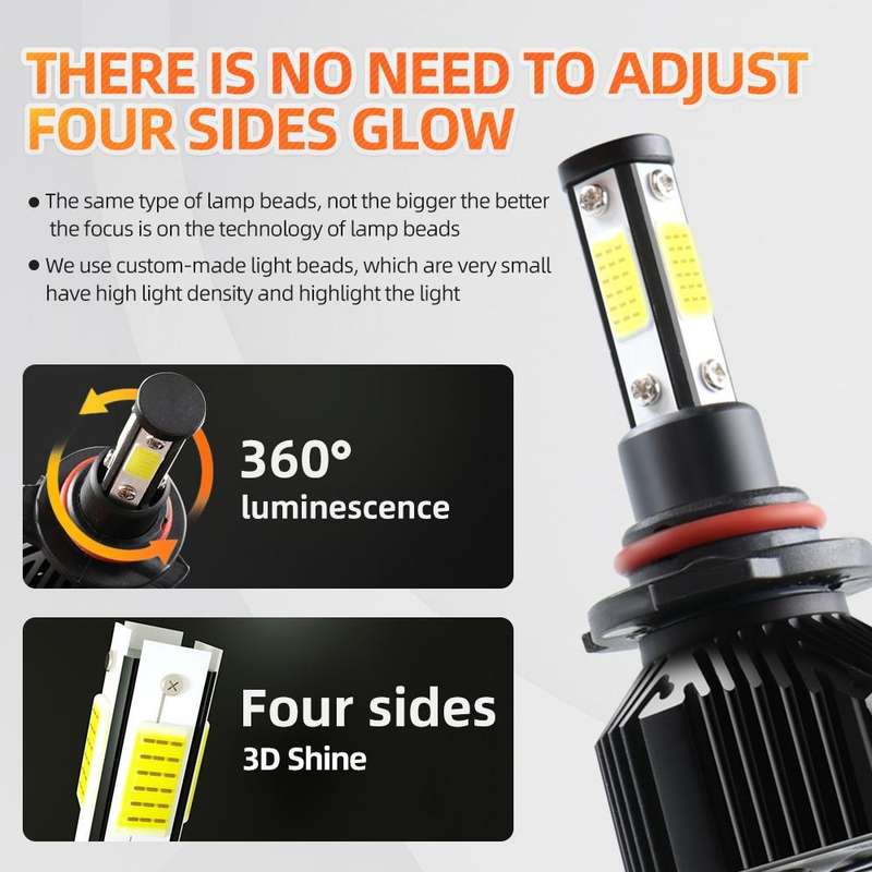 M6 9005 / HB3 / H10 2 PCS DC9-36V / 25W / 6000K / 2500LM IP68 Waterproof Car LED Headlight(Cold W...