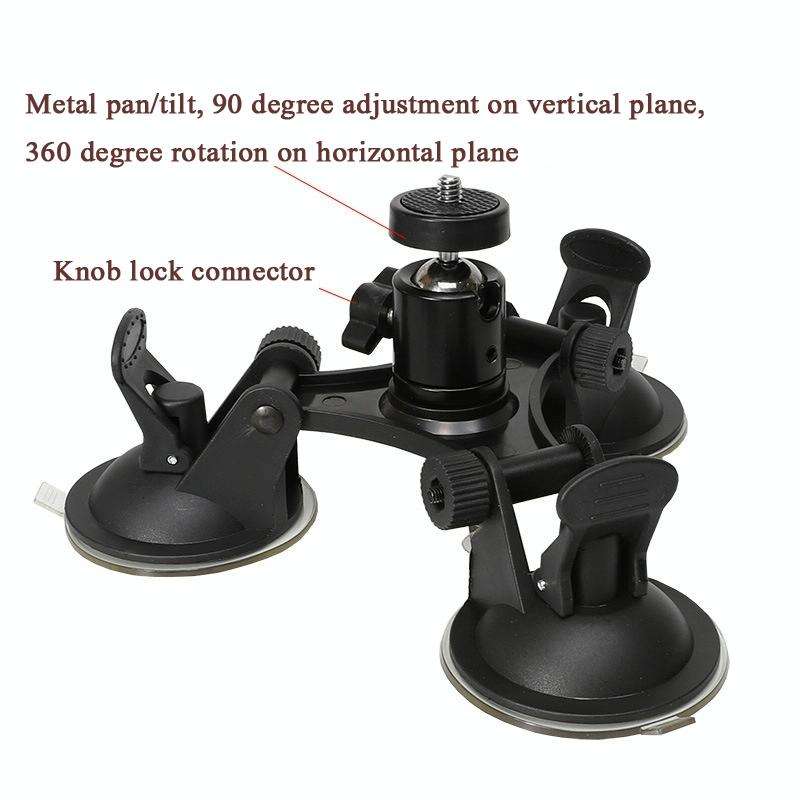 For Insta360 One X / One R Triangle Suction Cup Mount Holder with Ball-Head Tripod Adapter(3-Legs...