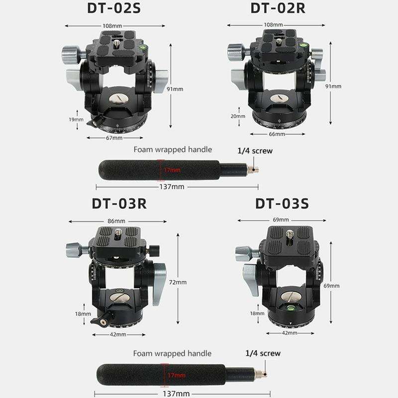 BEXIN DT-02S/S 2D 360 Degree Panorama Heavy Duty Tripod Action Fluid Drag Head with Quick Release...