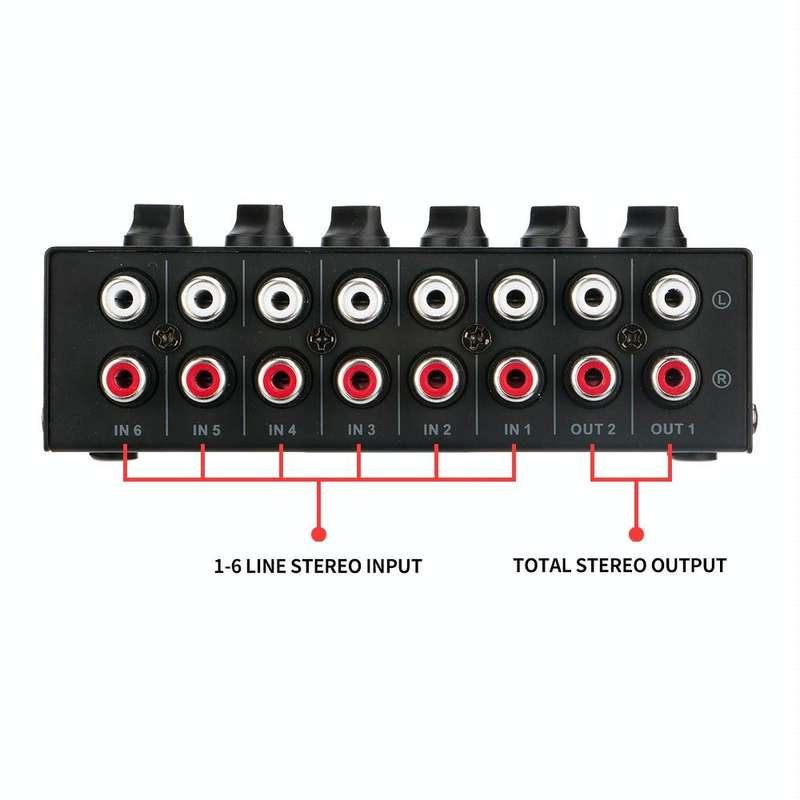 Audio Stereo Hub 6-Channel Passive Mixer Controller(CX600)