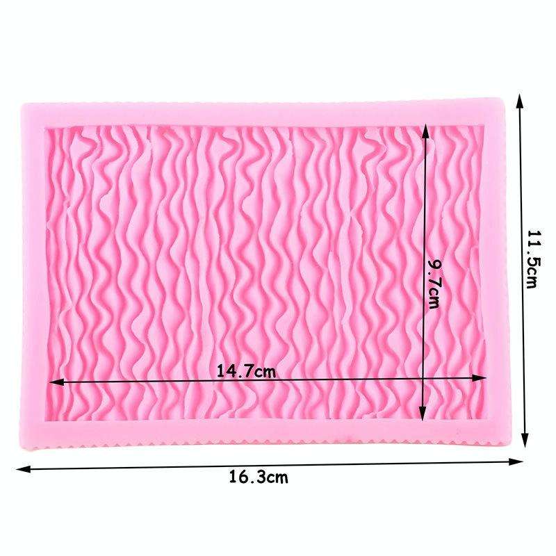 CC562 Food Grade Fondant Silicone Mold Pleated Skirt Cake Decorating Tool