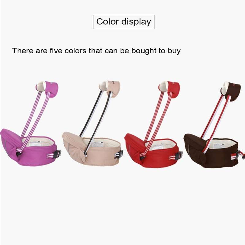 Ergonomic Baby Carrier with Hip Seat for Baby with Reflective Strip for 0-3 Years Old(Coffee)