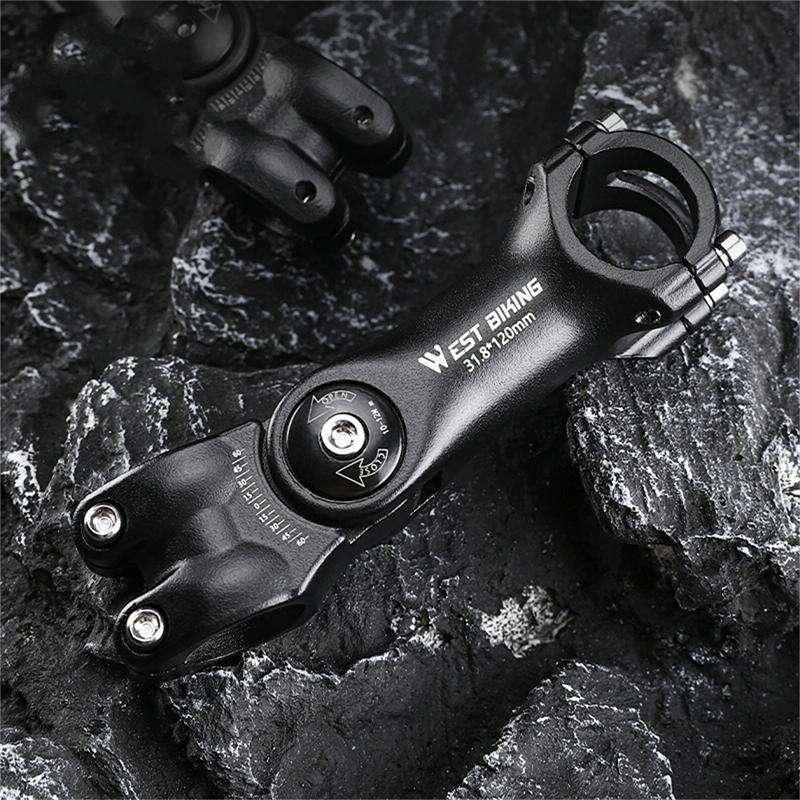 WEST BIKING Mountain Bike Adjustable Handlebar Angle Riser Handlebar Lift Accessories 25.4x120mm