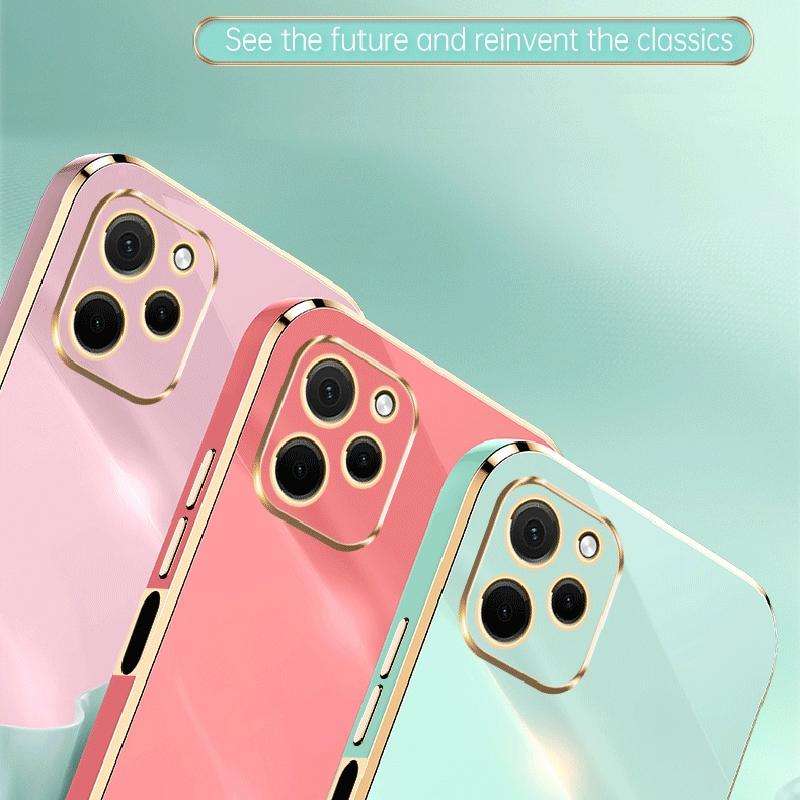 For Huawei nova Y61 XINLI Straight Edge 6D Electroplate TPU Phone Case(Hawthorn Red)