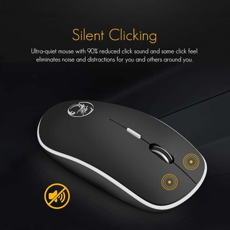 iMICE G-1600 Plus 2.4Ghz 1600 DPI Ergonomic Noiseless USB Mute Wireless Mouse
