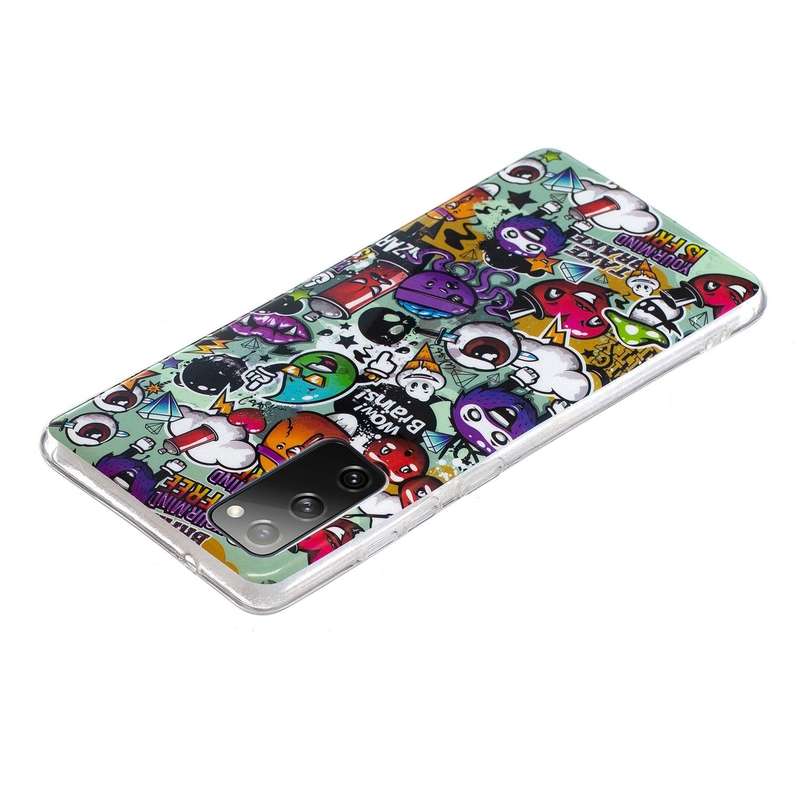 For Samsung Galaxy A03s Luminous TPU Protective Phone Case(Graffiti)