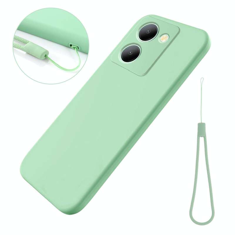 For vivo Y36 4G Pure Color Liquid Silicone Shockproof Phone Case(Green)