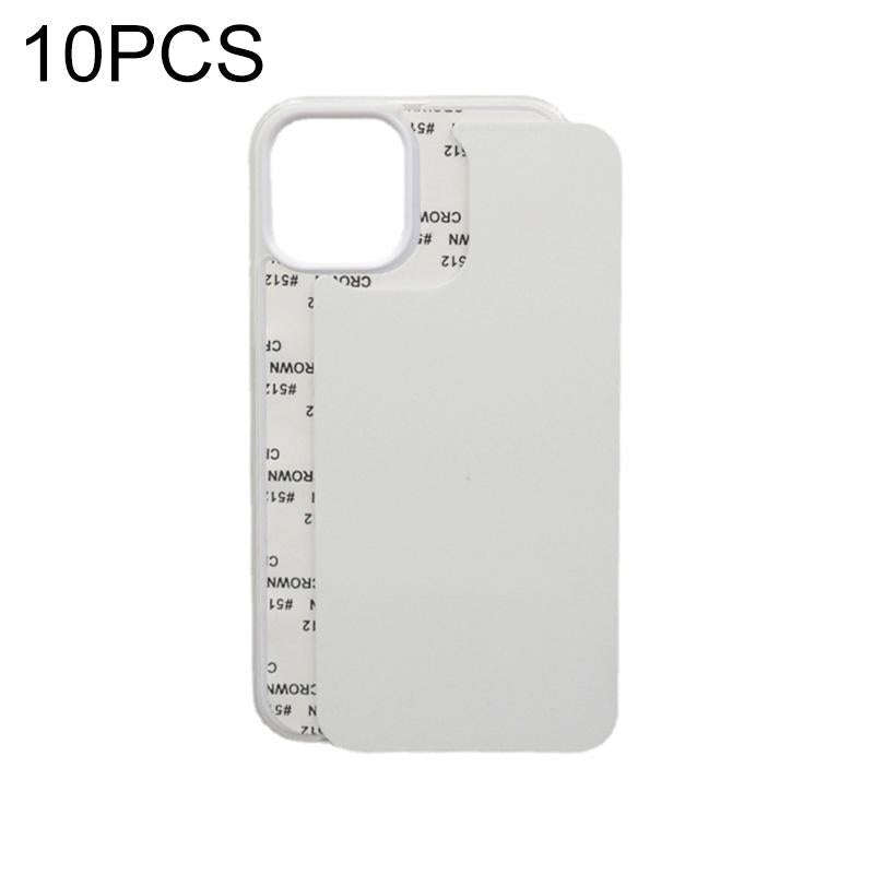 For iPhone 14 10 PCS 2D Blank Sublimation Phone Case(Transparent)