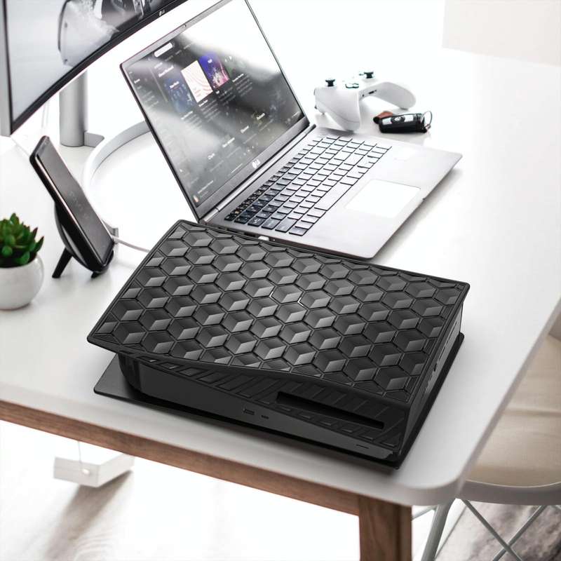 For Sony PS5 CD-ROM Version Host Console Shell Protective Hard Case Cover(Honeycomb Shell)