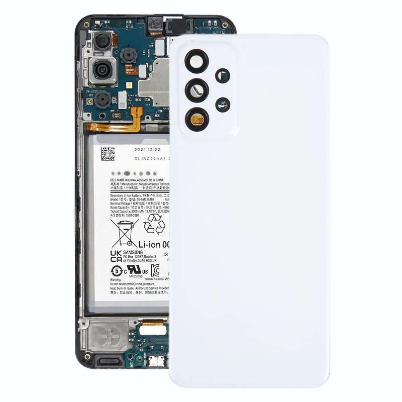 For Samsung Galaxy A23 4G SM-A235F Original Battery Back Cover with Camera Lens Cover(White)