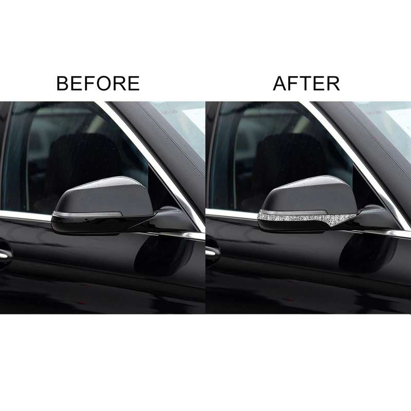 For BMW F10 5 Series 2011-2017 Car Rearview Mirror Anti-collision Diamond Decorative Sticker, Lef...