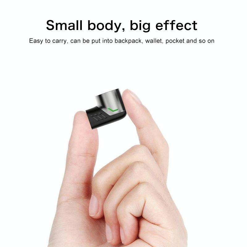 X20 100W PD USB-C / Type-C Female to USB-C / Type-C Elbow Magnetic Charging Adapter(Black)