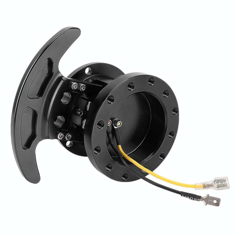 Car Tilt Racing Steering Wheel Quick Release Hub Kit Adapter Body Removable Snap Off Boss Kit(Black)