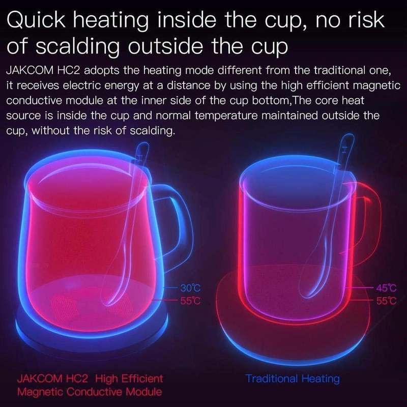 JAKCOM HC2S Wireless Heating Cup Set(White)