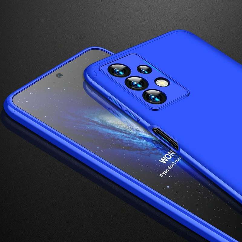 For Samsung Galaxy A13 4G GKK Three Stage Splicing Full Coverage PC Phone Case(Blue)
