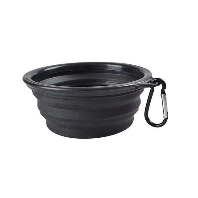 Portable Pet Folding Feeding Bowl Silicone Water Dish Feeder Puppy Travel Bowl, Random Color Deli...