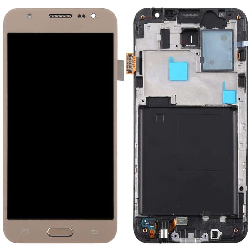 TFT LCD Screen for Galaxy J5 (2015) / J500F Digitizer Full Assembly with Frame (Gold)