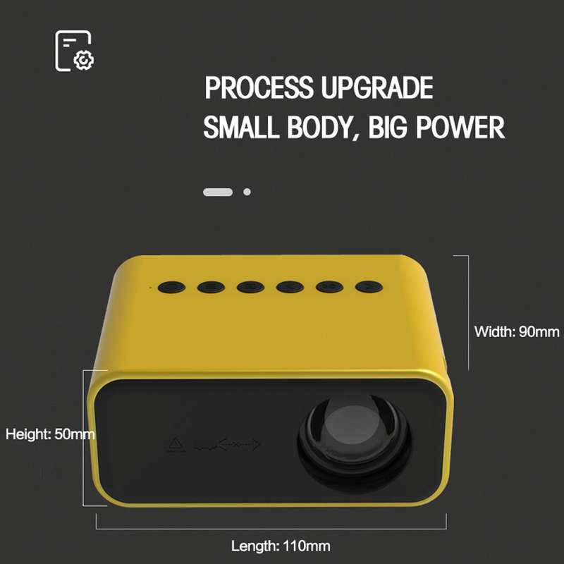 T500 1920x1080P 80 Lumens Portable Mini Home Theater LED HD Digital Projector Without Remote Cont...