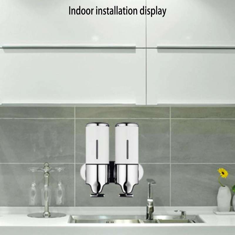 Dual Hotel Shower Manual Dispenser Wall Mounted Washing Liquid Shampoo Soap Bottle, Capacity: 100...