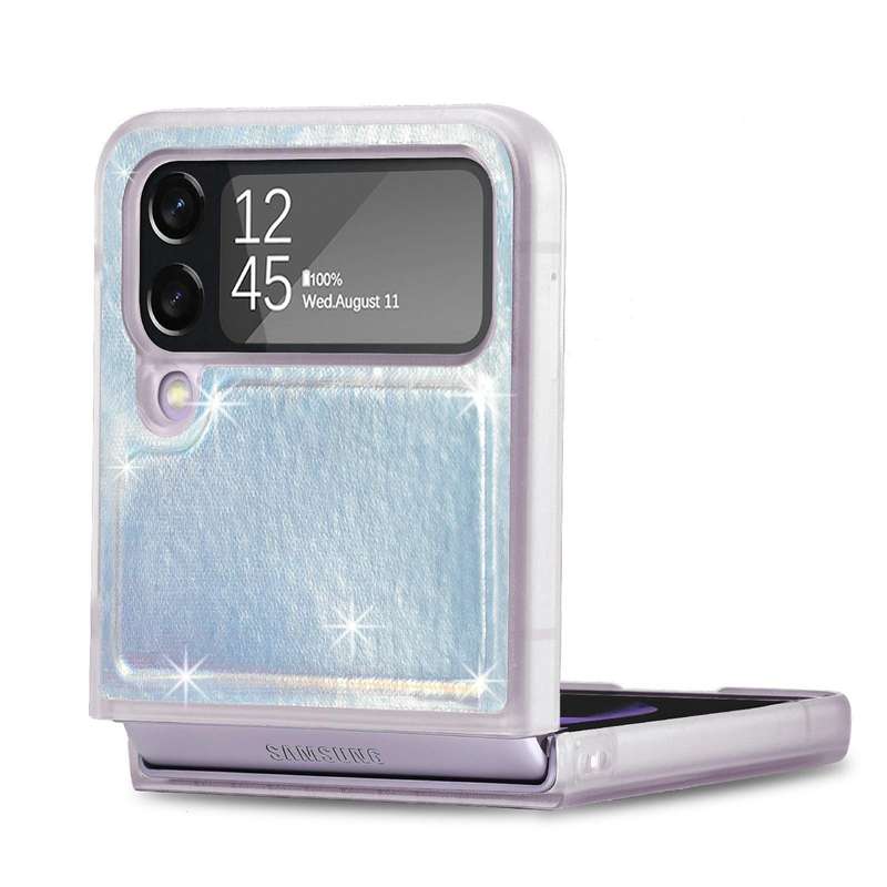 For Samsung Galaxy Z Flip4 Laser Skin PC Phone Case (White)