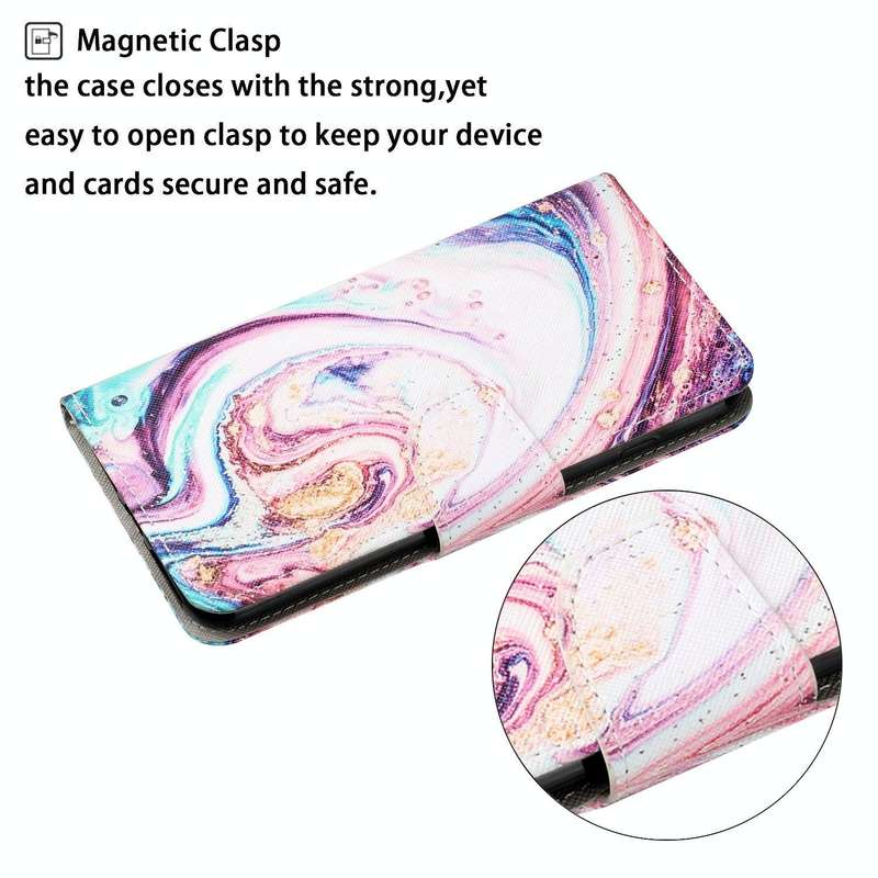 For Huawei P smart 2021 Colored Drawing Pattern Horizontal Flip Leather Case with Holder & Card S...