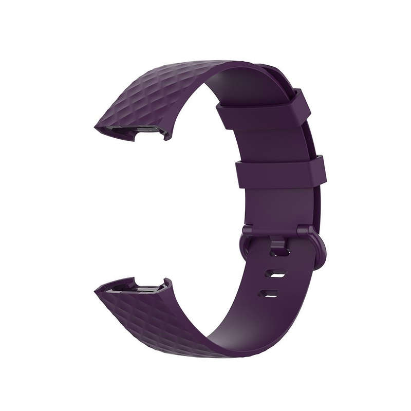 Color Buckle TPU Wrist Strap Watch Band for Fitbit Charge 4 / Charge 3 / Charge 3 SE, Size: L(Dar...