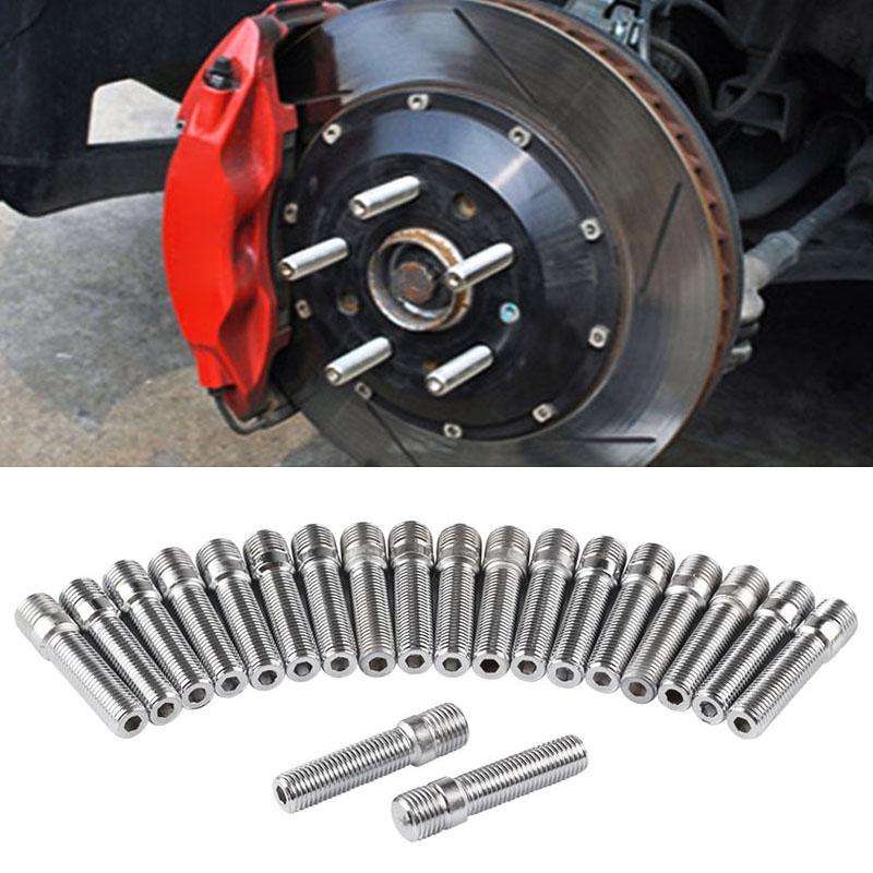 20 PCS 5.8cm Universal Car Modification Extended Wheels Stud Conversion M14x1.25 to M12x1.5 Screw...