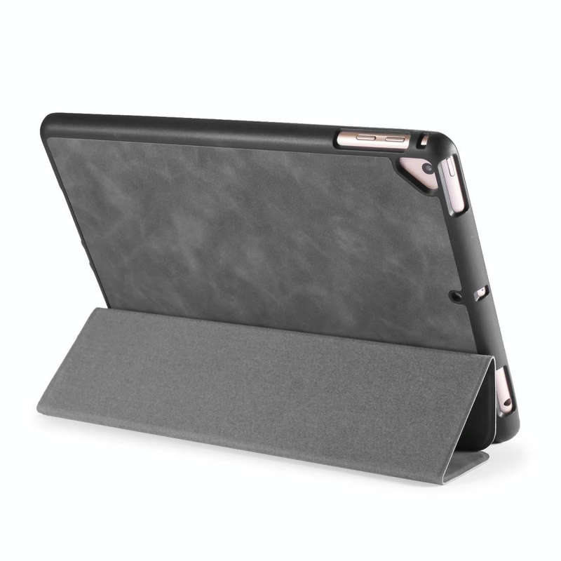 For iPad 9.7 inch DG.MING See Series Horizontal Flip Leather Case with Holder & Pen Holder(Grey)