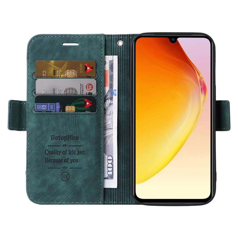 For vivo V25 / V25e 4G Global BETOPNICE Dual-side Buckle Leather Phone Case(Green)