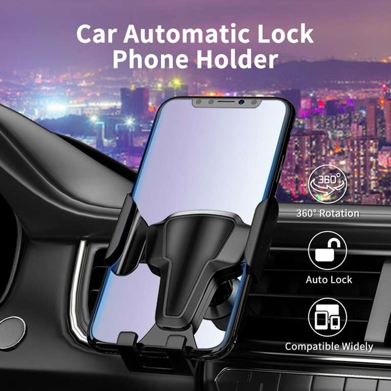 FLOVEME YXF204095_1 Car Air Outlet Mount Automatic Retractable Arm Phone Holder Stand for 4-6.5 i...