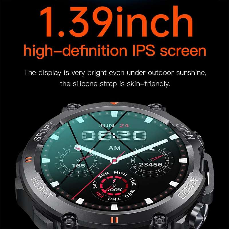 K56Pro 1.39 Inch Heart Rate/Blood Pressure/Blood Oxygen Monitoring Smart Calling Watch(Grey)