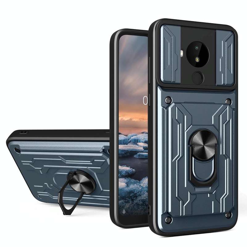 For Nokia C30 Sliding Camshield Card Phone Case(Grey)