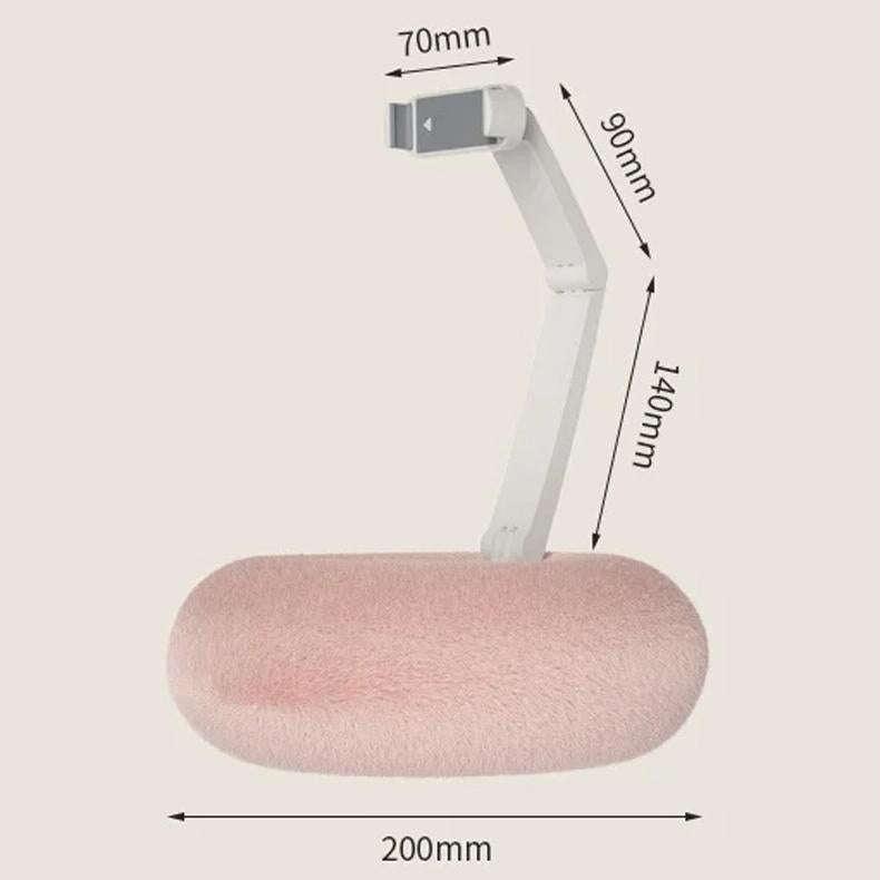 Pillow Phone Tablet Rotating Holder Lazy Desktop Bed Live Stand, Color: Single Axis Rack-Beige