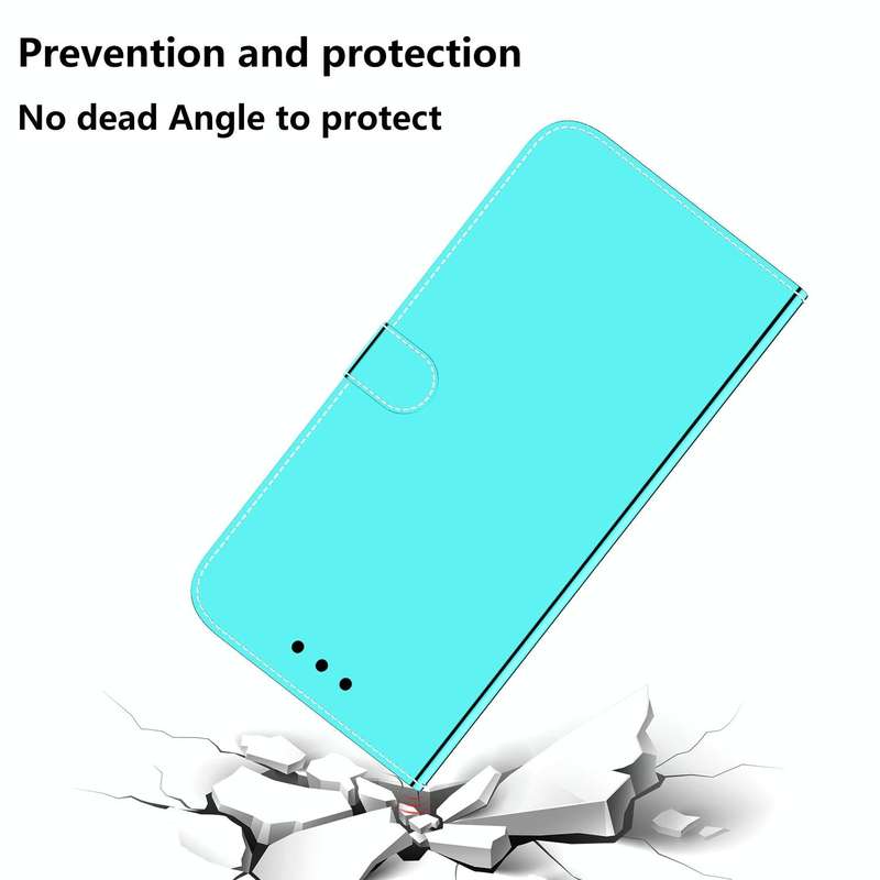 For Tecno Camon 18 Premier Imitated Mirror Surface Horizontal Flip Leather Phone Case(Mint Green)