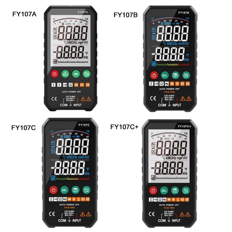 FY107B Automatic/Manual Colour Screen High Precision Intelligent Portable Digital Multimeter With...