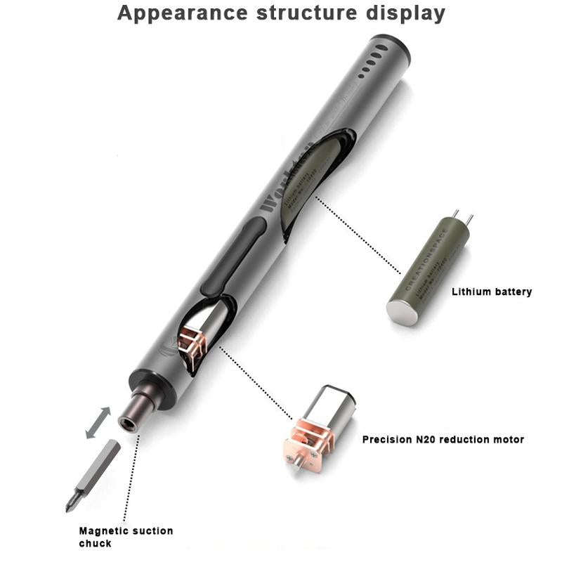 BAKU Worktop 280rpm/Min 0.35N.M Electric Screwdriver Set With 20 Bits