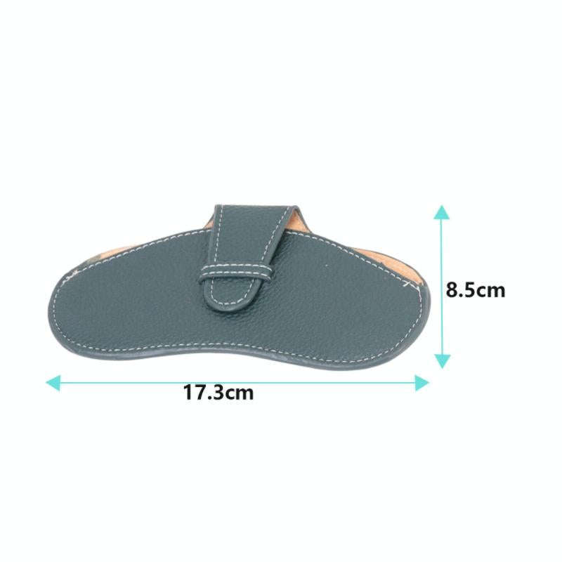 PU Leather Portable Glasses Bag Glasses Case Compression Sunglasses Storage Bag(Blue)