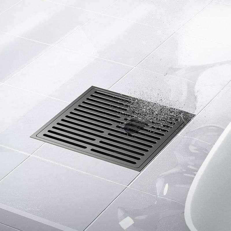 Bathroom Sewer Deodorant Pure Copper Floor Drain, Specification: Gray+Inner Core