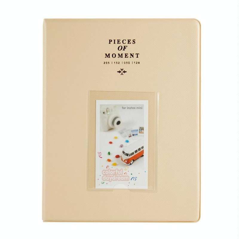 128 Pockets Photo Book Album Name Card Holder for Fujifilm Instax Mini 8 /7s /70 /25 /50s /90(Beige)