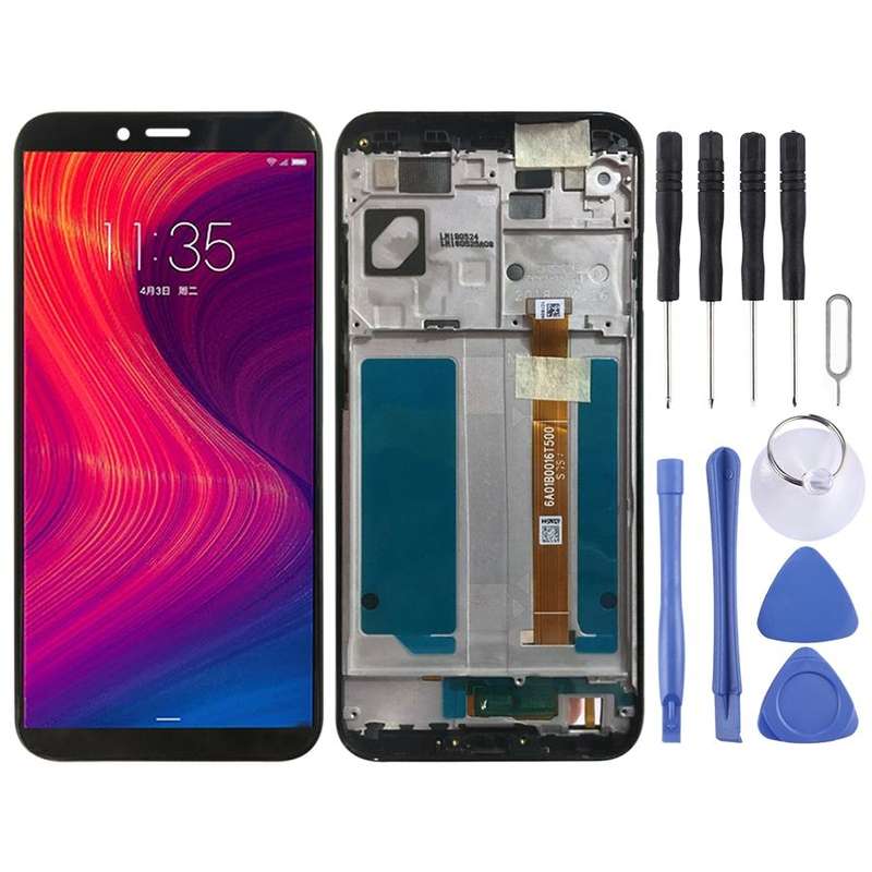 OEM LCD Screen for Lenovo K5 Play L38011 Digitizer Full Assembly with Frame (Black)