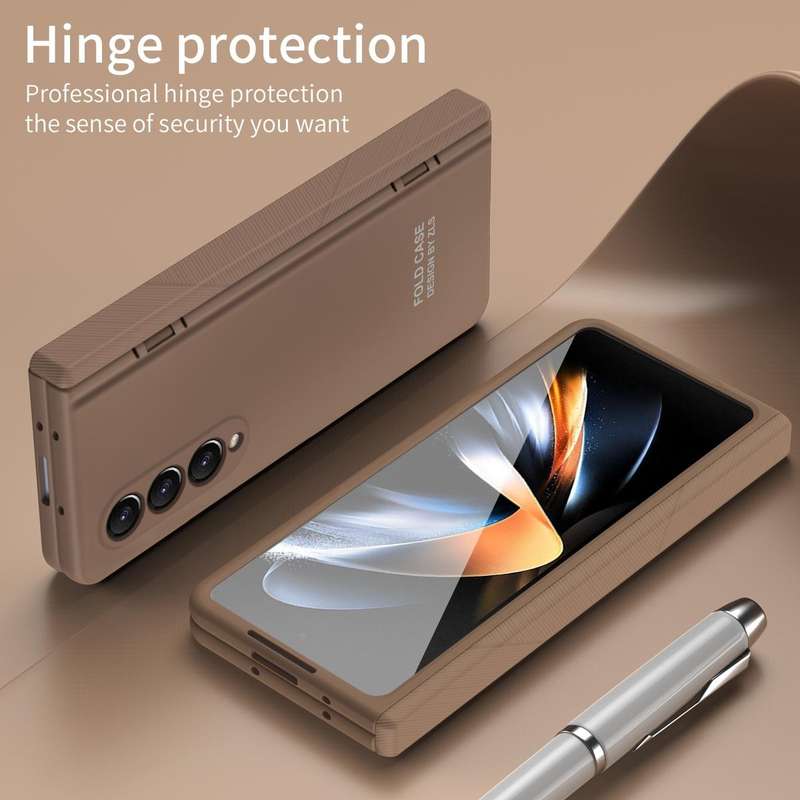 For Samsung Galaxy Z Fold4 5G Extraordinary Series Hinged Folding Full Phone Case with Pen Slot &...