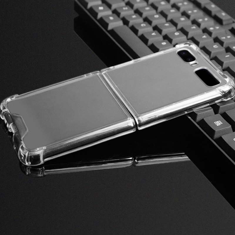 For Samsung Galaxy Z Flip / Galaxy Z Flip 5G Four-corner Airbag Shockproof Phone Case(Transparent)