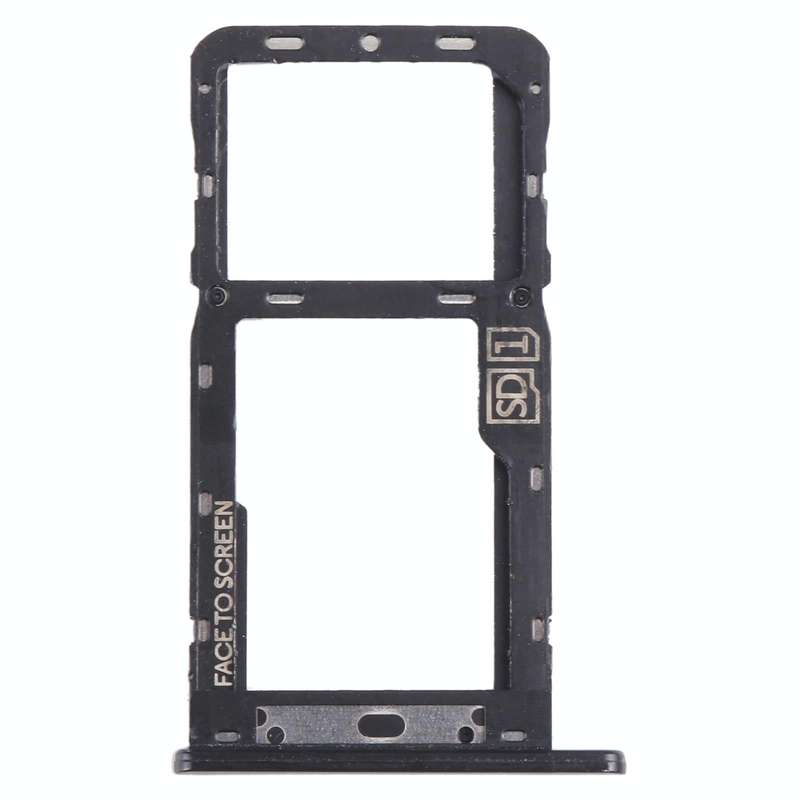 For Motorola Moto G7 Power US Version SIM Card Tray + Micro SD Card Tray (Black)