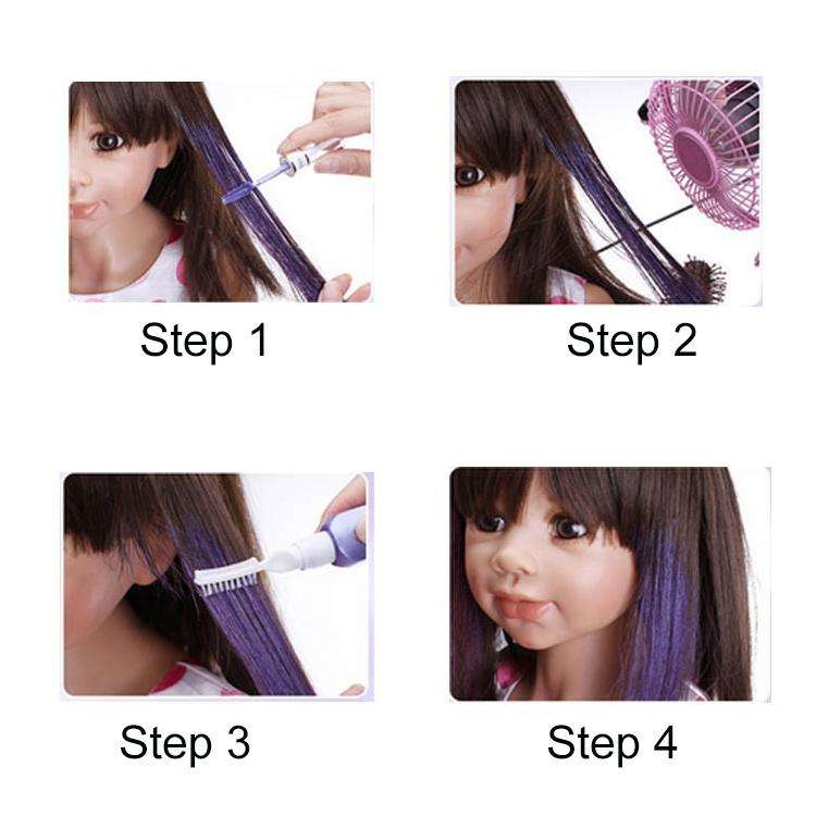 One-time Hair Temporary Color Hair Dye Non-toxic DIY Hair Color Mascara Dye Cream Hair(Red)