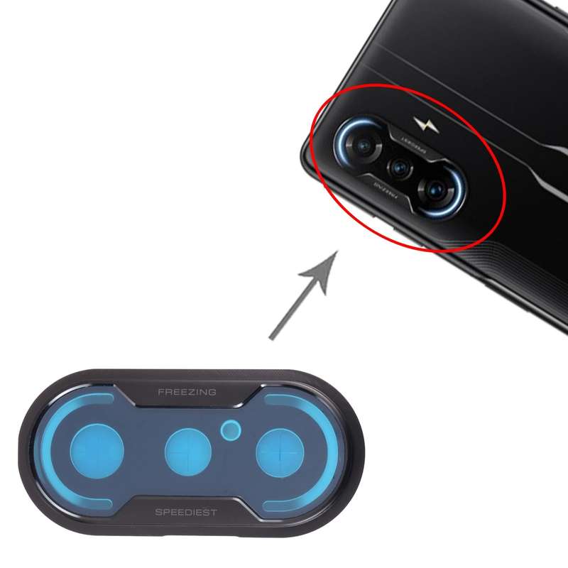 Back Camera Lens Frame for Xiaomi Redmi K40 Gaming / Poco F3 GT M2012K10C, M2104K10AC(Black)