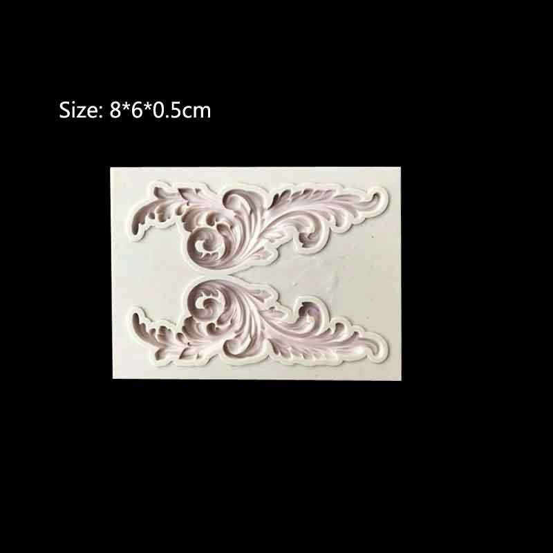 5 PCS Relief Fondant Cake Silicone Mold DIY Chocolate Mold,Style: D215
