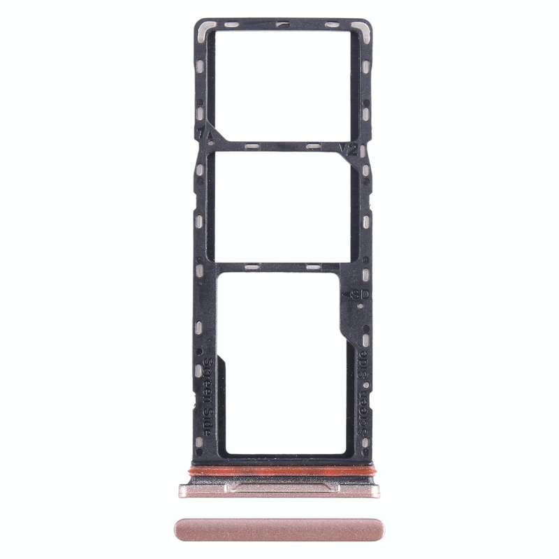 For Infinix Hot 10i X659B SIM Card Tray + SIM Card Tray + Micro SD Card Tray (Gold)