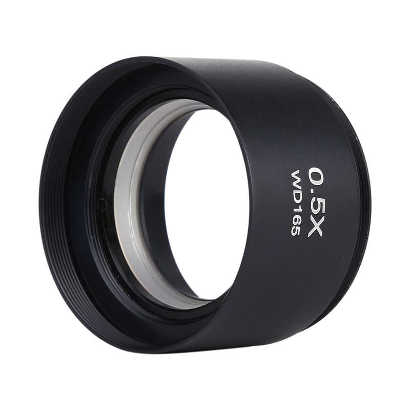 Stereo Microscopes Auxiliary Objective Lens Barlow Lens Magnifier 0.5X WD165
