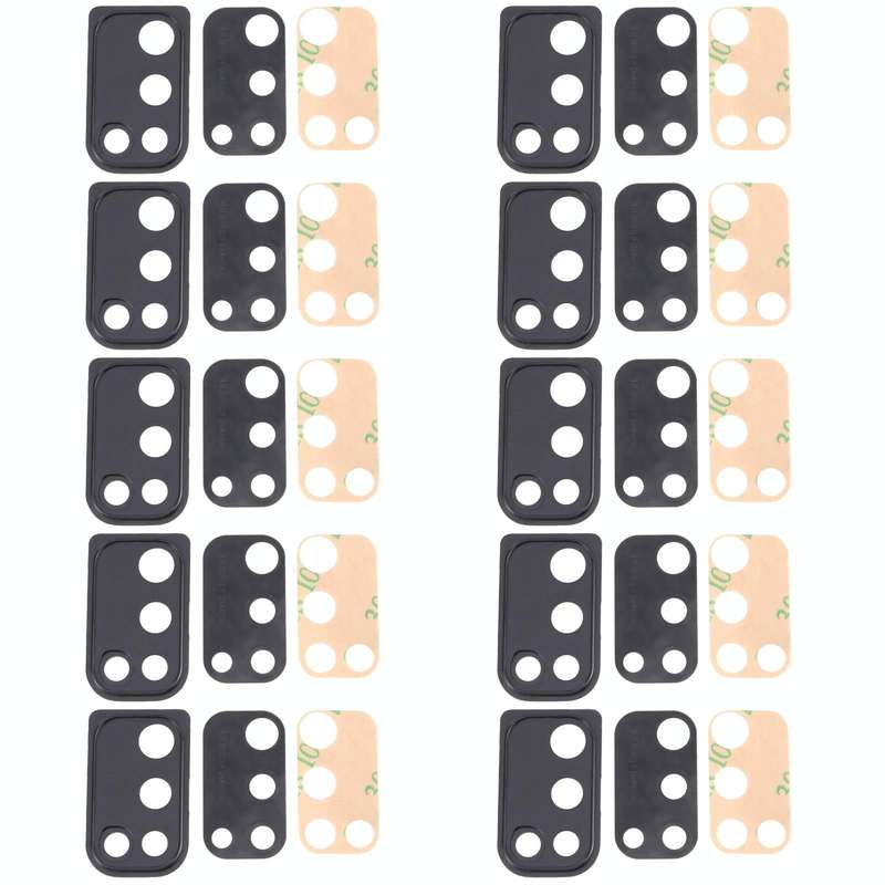 For Samsung Galaxy M21 SM-M215 10pcs Camera Lens Cover (Black)